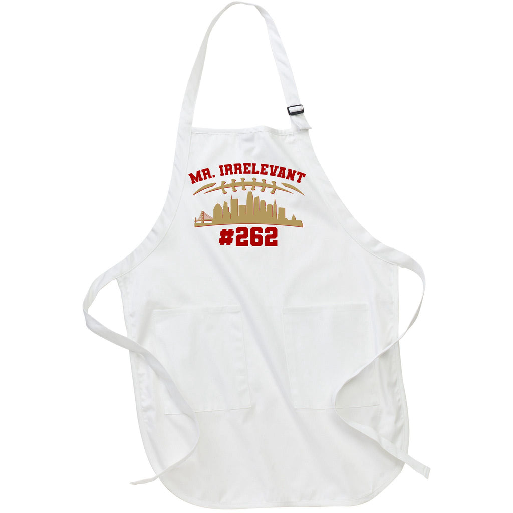 Mr. Irrelevant #262 San Francisco Football Team Colors Full-Length Apron With Pockets