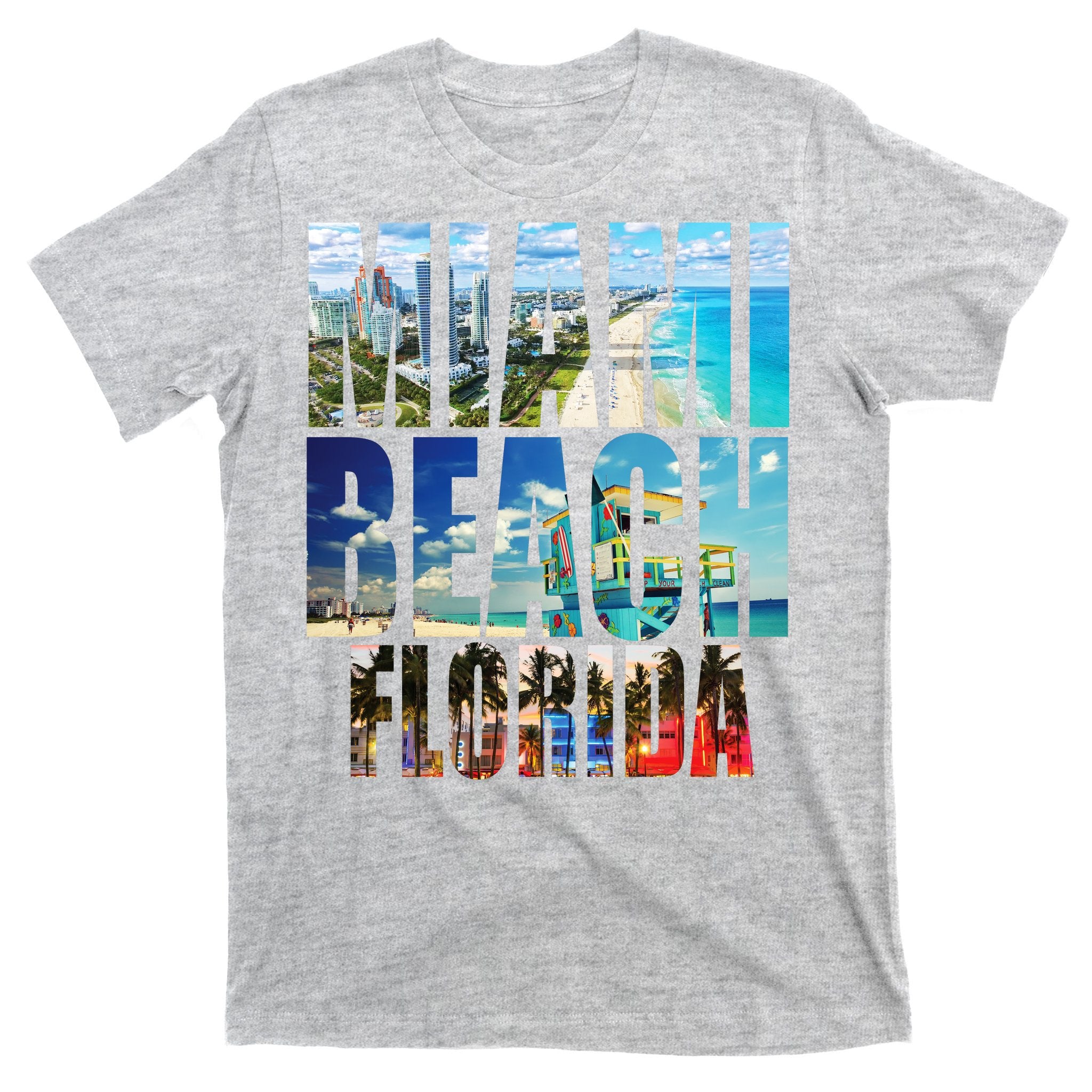 Miami Beach Florida Retro City Logo T-Shirt