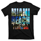Miami Beach Florida Retro City Logo T-Shirt