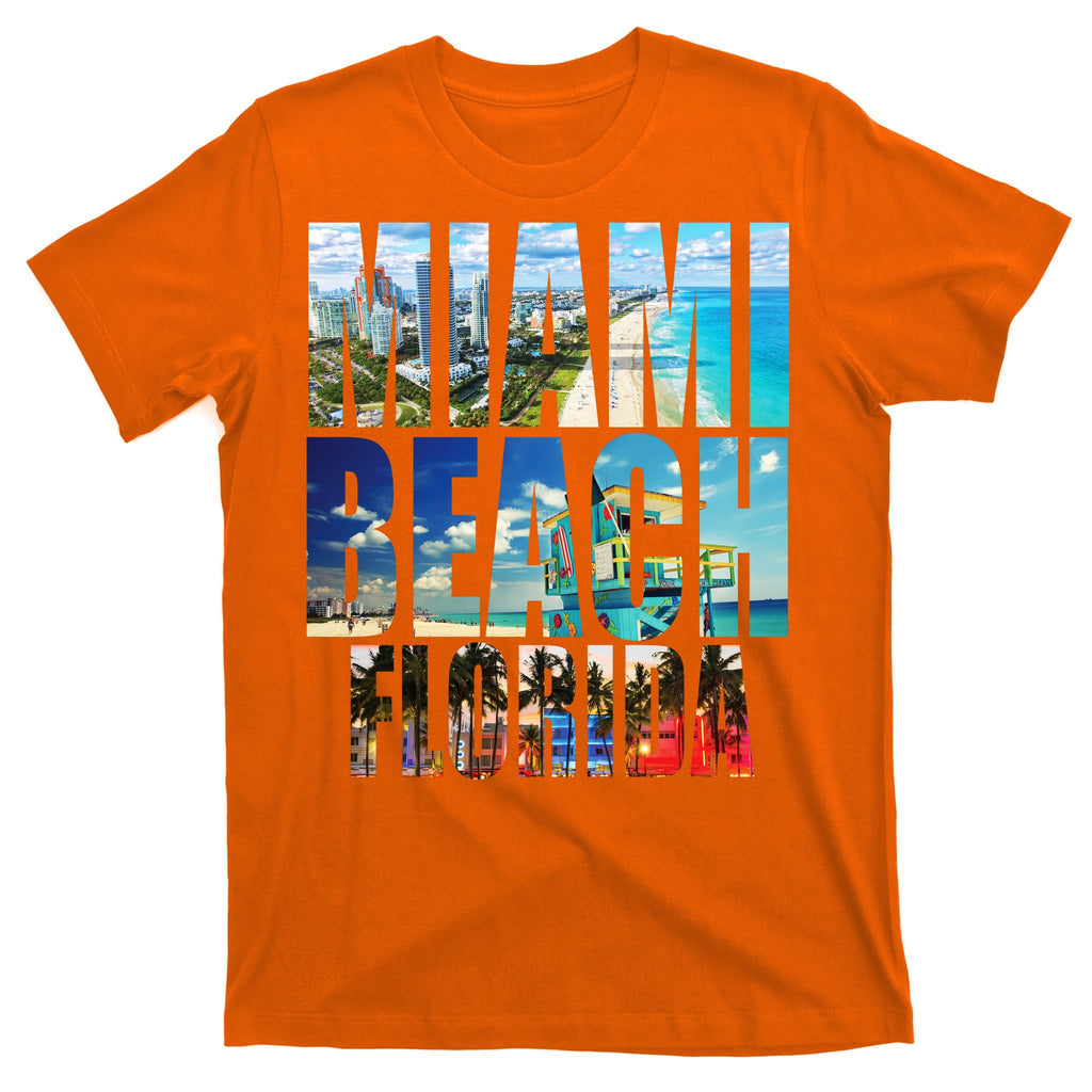 Miami Beach Florida Retro City Logo T-Shirt