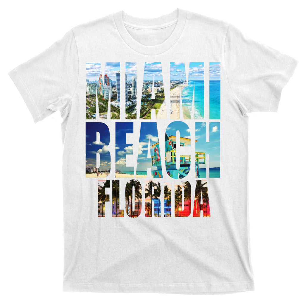 Miami Beach Florida Retro City Logo T-Shirt