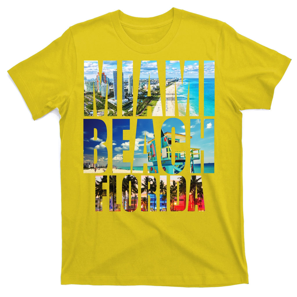 Miami Beach Florida Retro City Logo T-Shirt