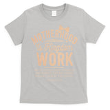 Motherhood Is Kingdom Work Coquette Bow Christian Mom T-Shirt