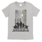 Military American Veteran Flag USA  T-Shirt
