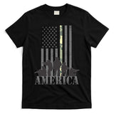 Military American Veteran Flag USA  T-Shirt