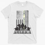 Military American Veteran Flag USA  T-Shirt