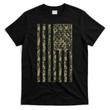 Military Camouflage USA American Flag T-Shirt