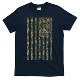 Military Camouflage USA American Flag T-Shirt