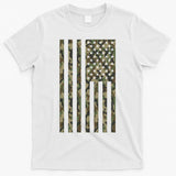 Military Camouflage USA American Flag T-Shirt