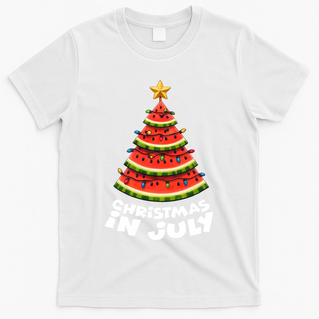 Mele Kalikimaka Water Melon Xmas Tree Christmas In July T-Shirt