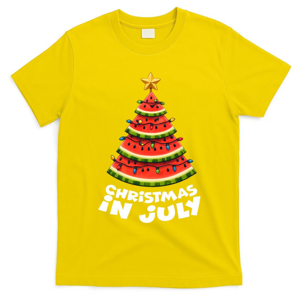 Mele Kalikimaka Water Melon Xmas Tree Christmas In July T-Shirt