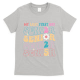My Last First Day Senior 2025 Back To School Class Groovy T-Shirt