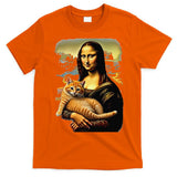 Mona Lisa Hugging Cat T-Shirt