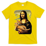 Mona Lisa Hugging Cat T-Shirt