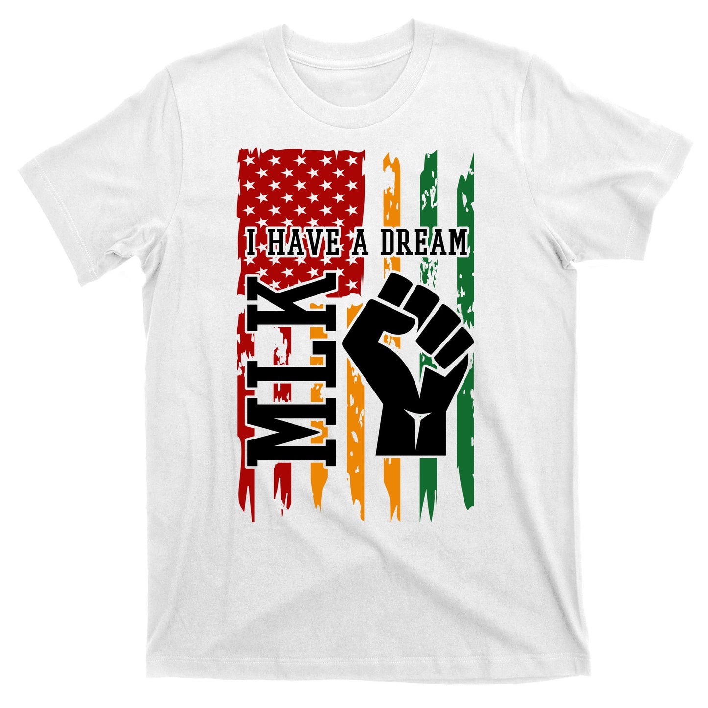 Martin Luther King Jr. Day Mlk American Flag T-Shirt
