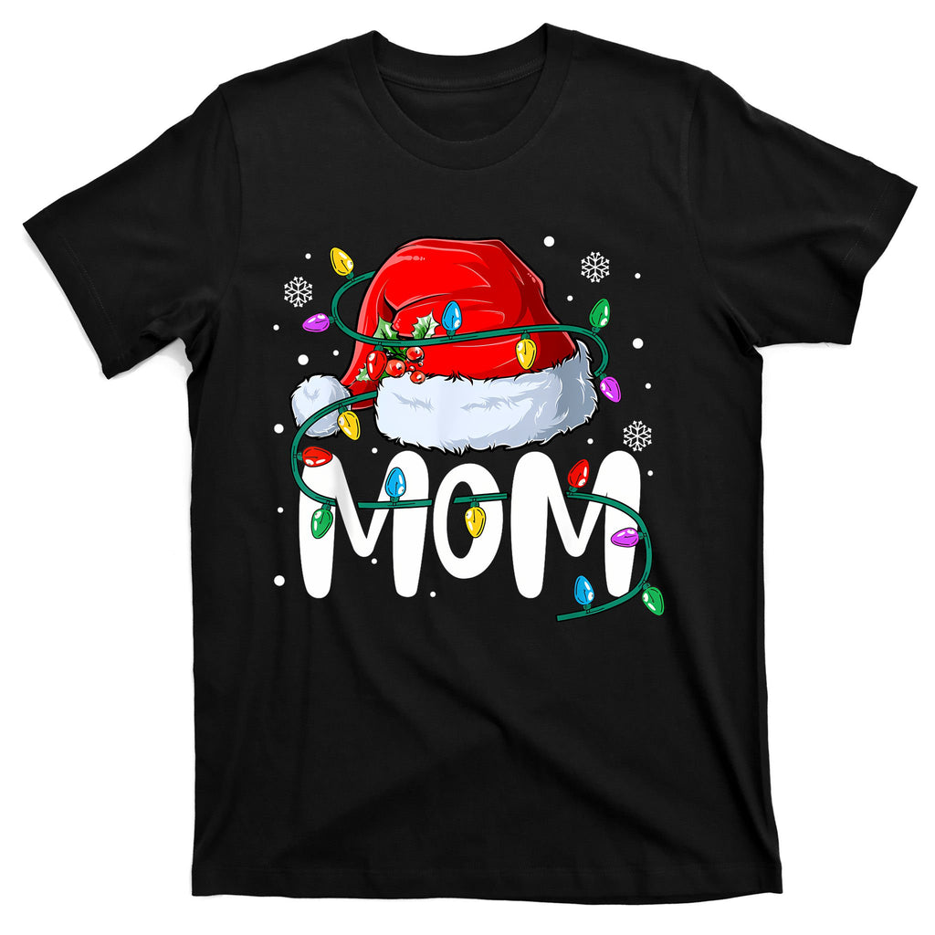 Mom Mother Christmas Lights Mother Pajama Family Matching T-Shirt