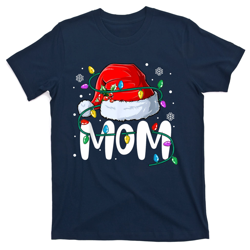 Mom Mother Christmas Lights Mother Pajama Family Matching T-Shirt