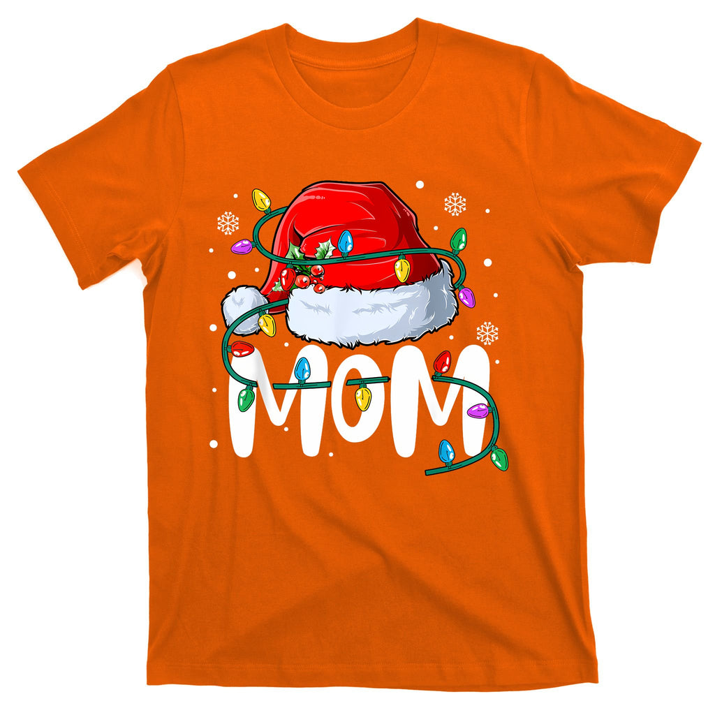 Mom Mother Christmas Lights Mother Pajama Family Matching T-Shirt