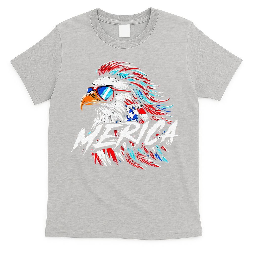 Merica Mullet Eagle Funny 4th Of July T-Shirt