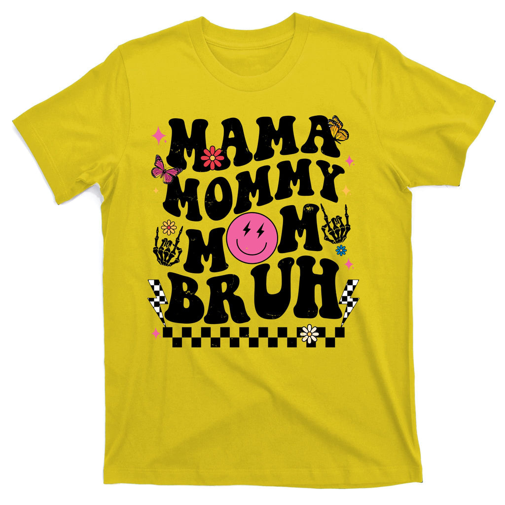 Mama Mommy Mom Bruh Retro Smile Face T-Shirt