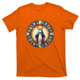 Mother Mary Stained Glass Collection: Mother Of God Jesus Christ Catholic T-Shirt
