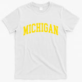 Michigan Mi Usa United States Font T-Shirt