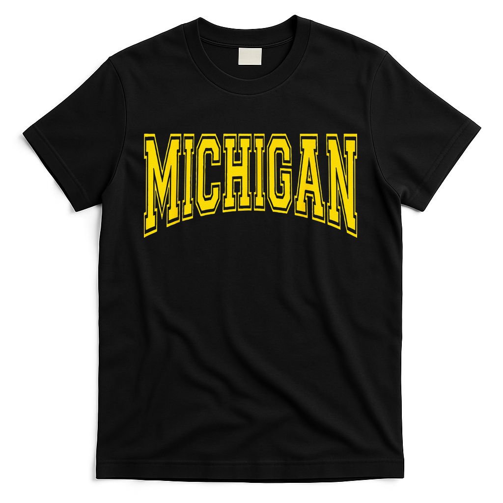 Michigan MI USA United States Font T-Shirt