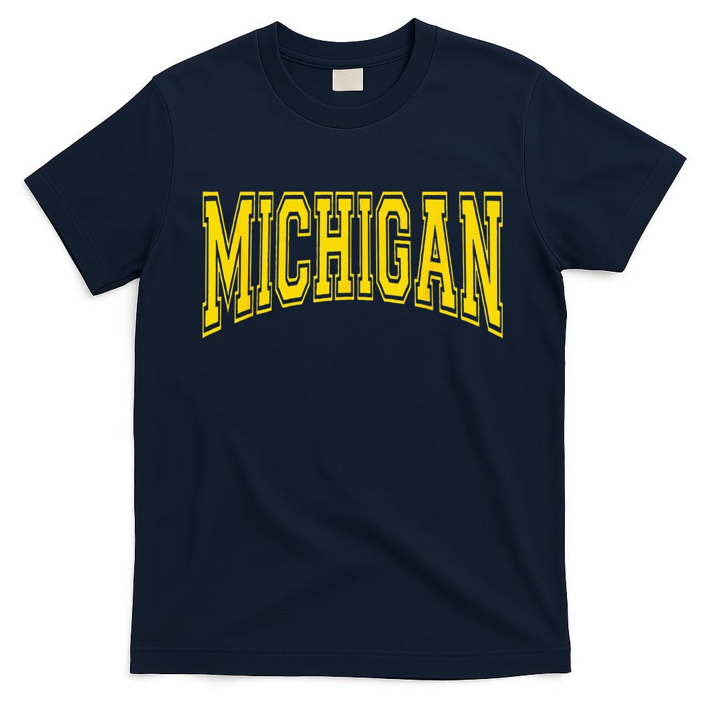 Michigan MI USA United States Font T-Shirt