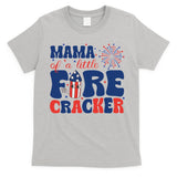 Mama Of A Little Firecracker Family Matching 4th Of July T-Shirt