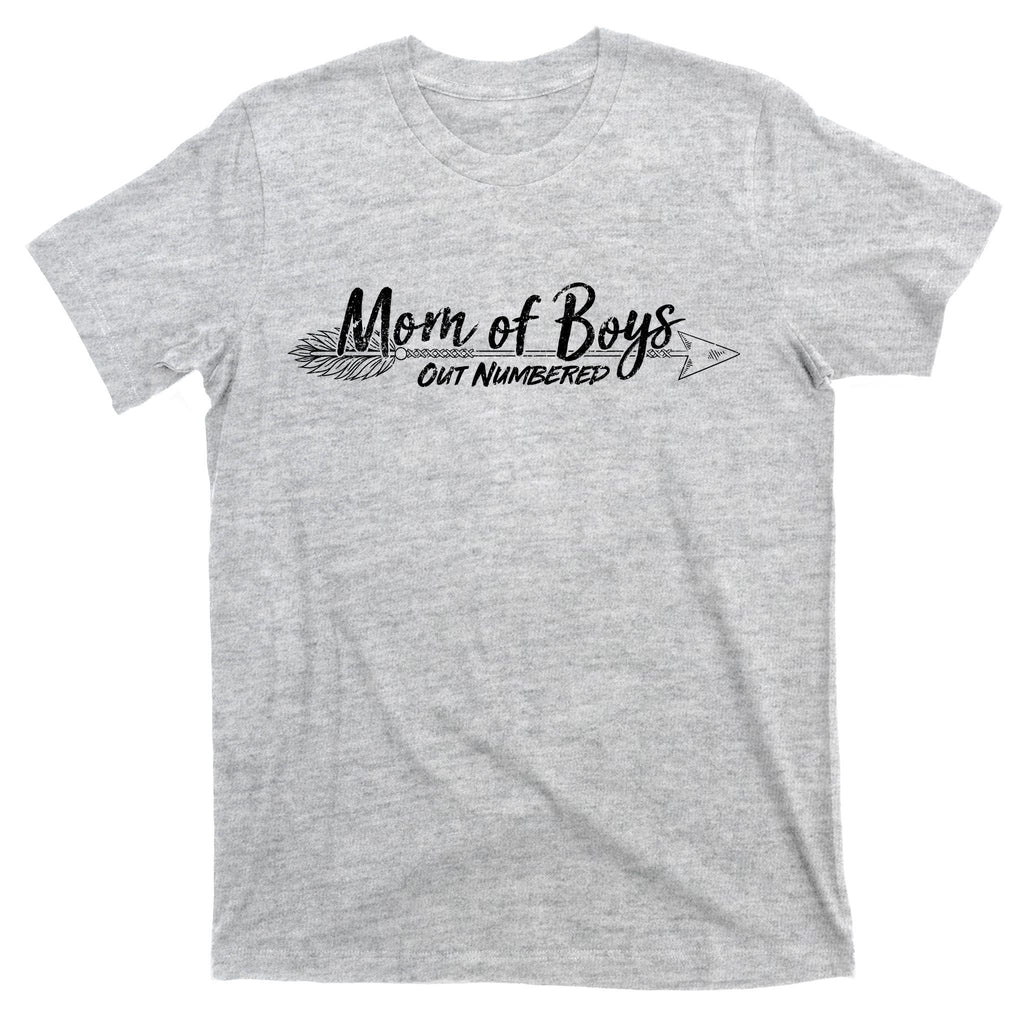 Mom Of Boys Outnumbered  T-Shirt