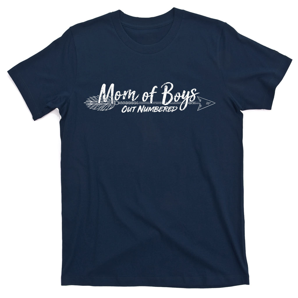 Mom Of Boys Outnumbered  T-Shirt