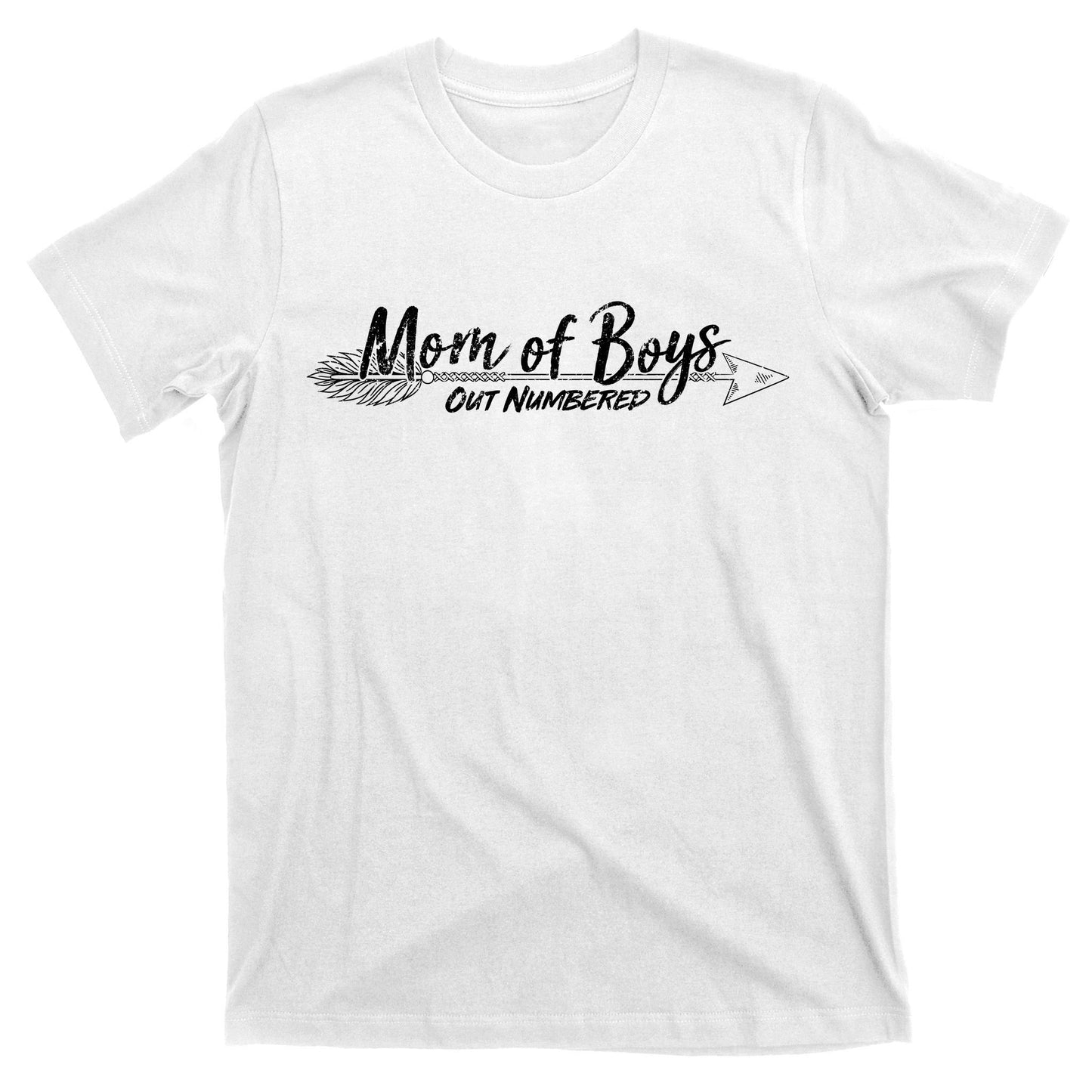 Mom Of Boys Outnumbered  T-Shirt