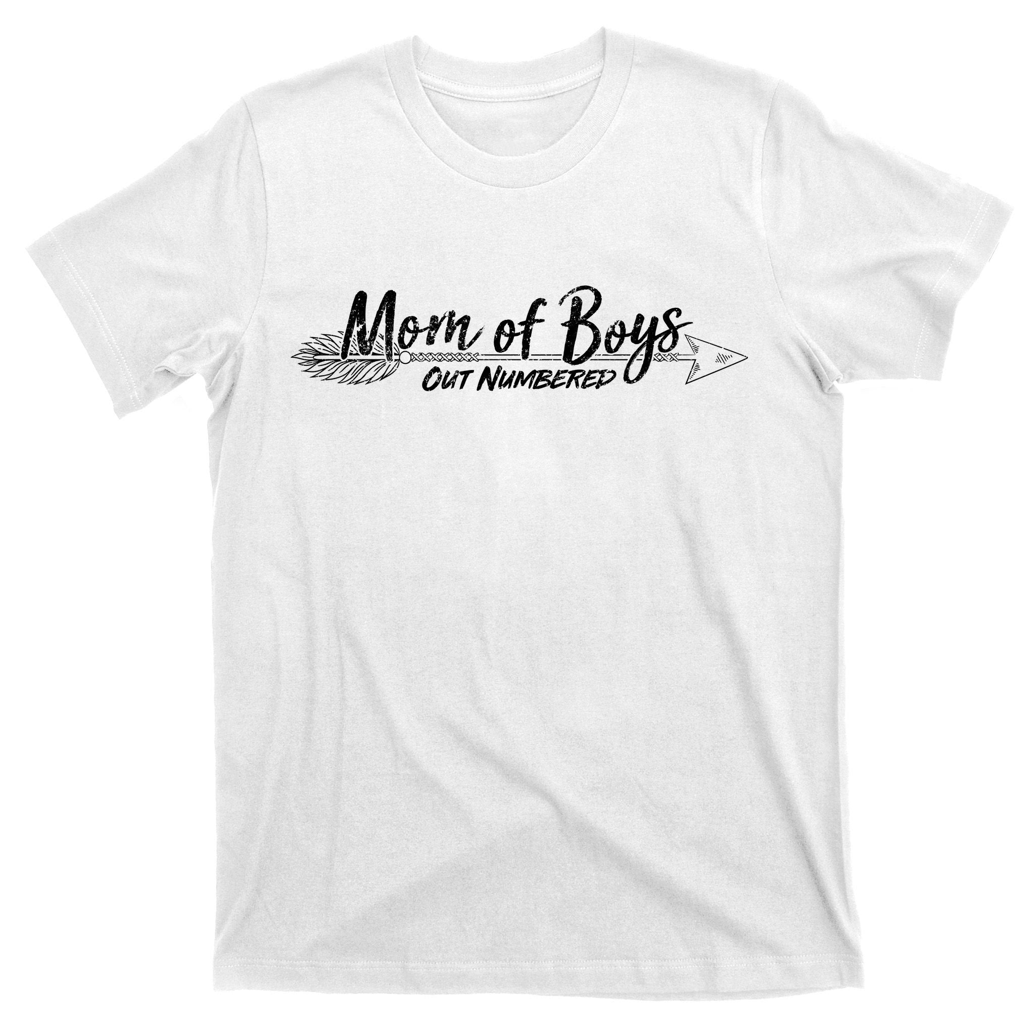 Mom Of Boys Outnumbered  T-Shirt