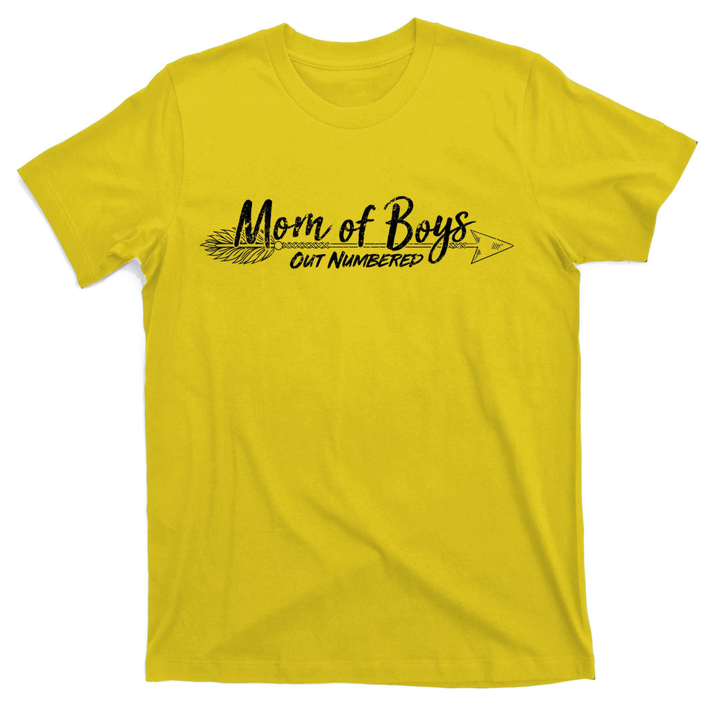 Mom Of Boys Outnumbered  T-Shirt