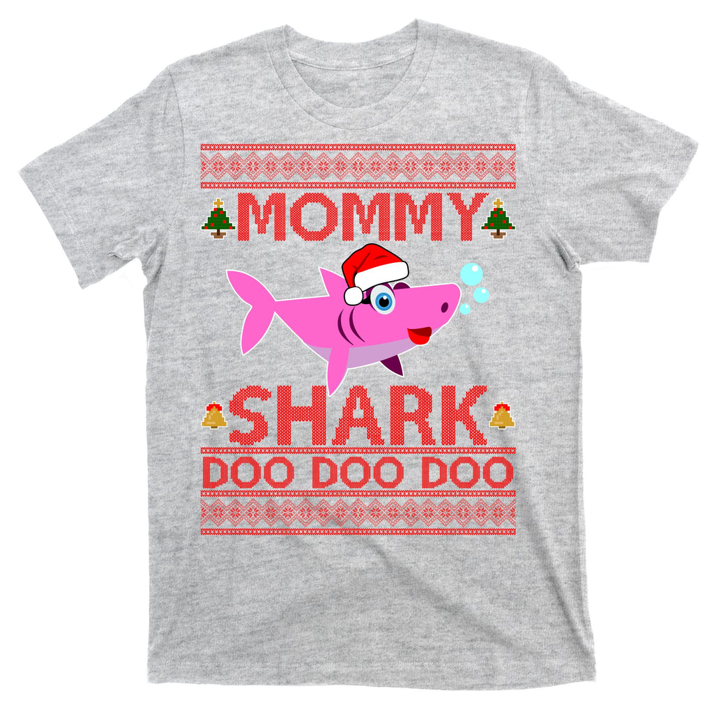 Mommy Shark Doo Doo Cute Ugly Christmas T-Shirt