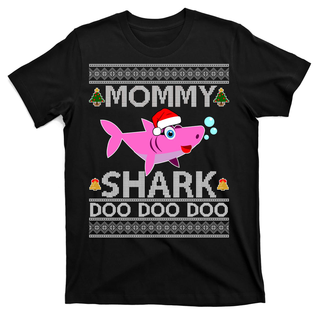 Mommy Shark Doo Doo Cute Ugly Christmas T-Shirt