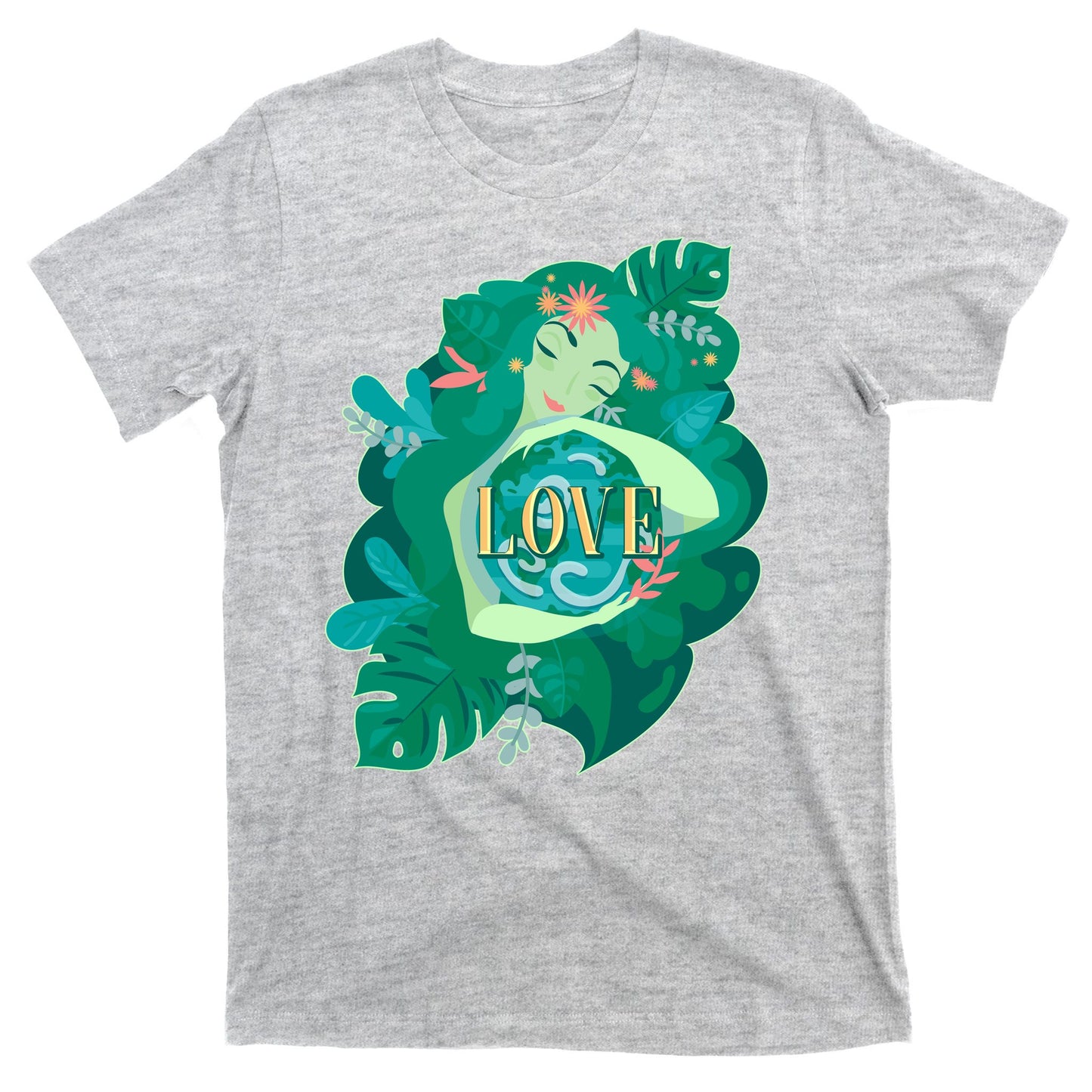 Mother Earth Hugging Earth Love Earth Day T-Shirt