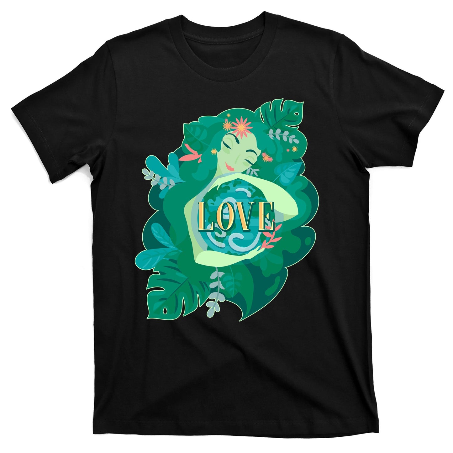 Mother Earth Hugging Earth Love Earth Day T-Shirt