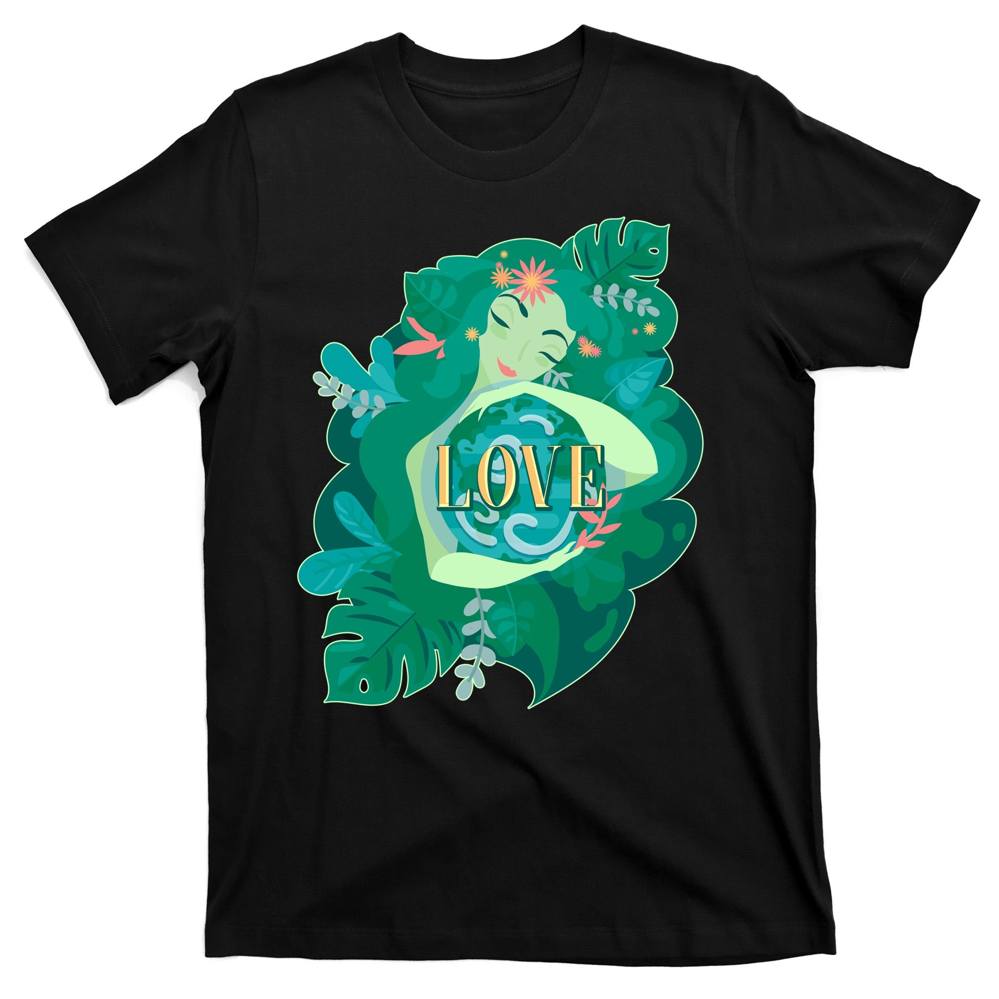 Mother Earth Hugging Earth Love Earth Day T-Shirt