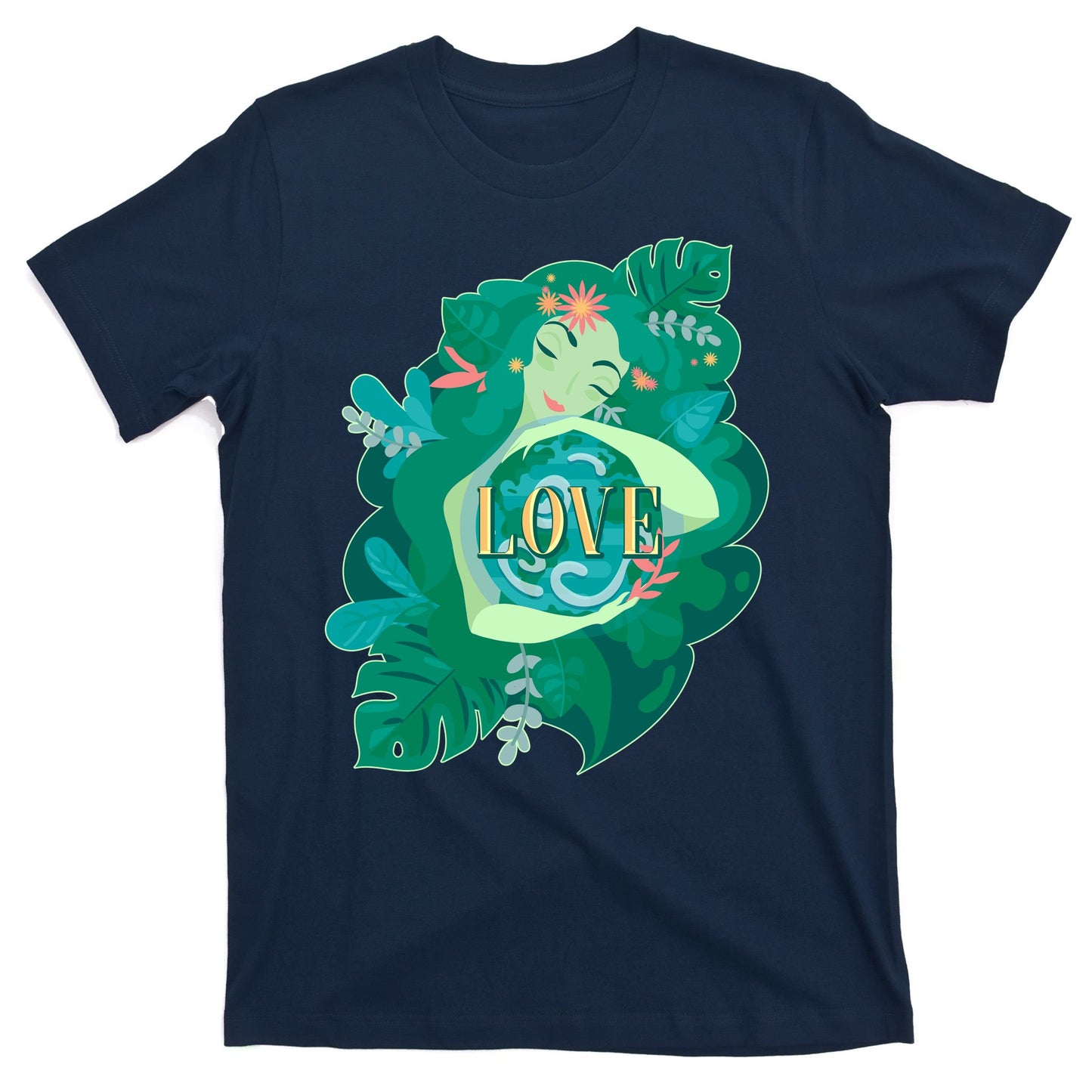Mother Earth Hugging Earth Love Earth Day T-Shirt
