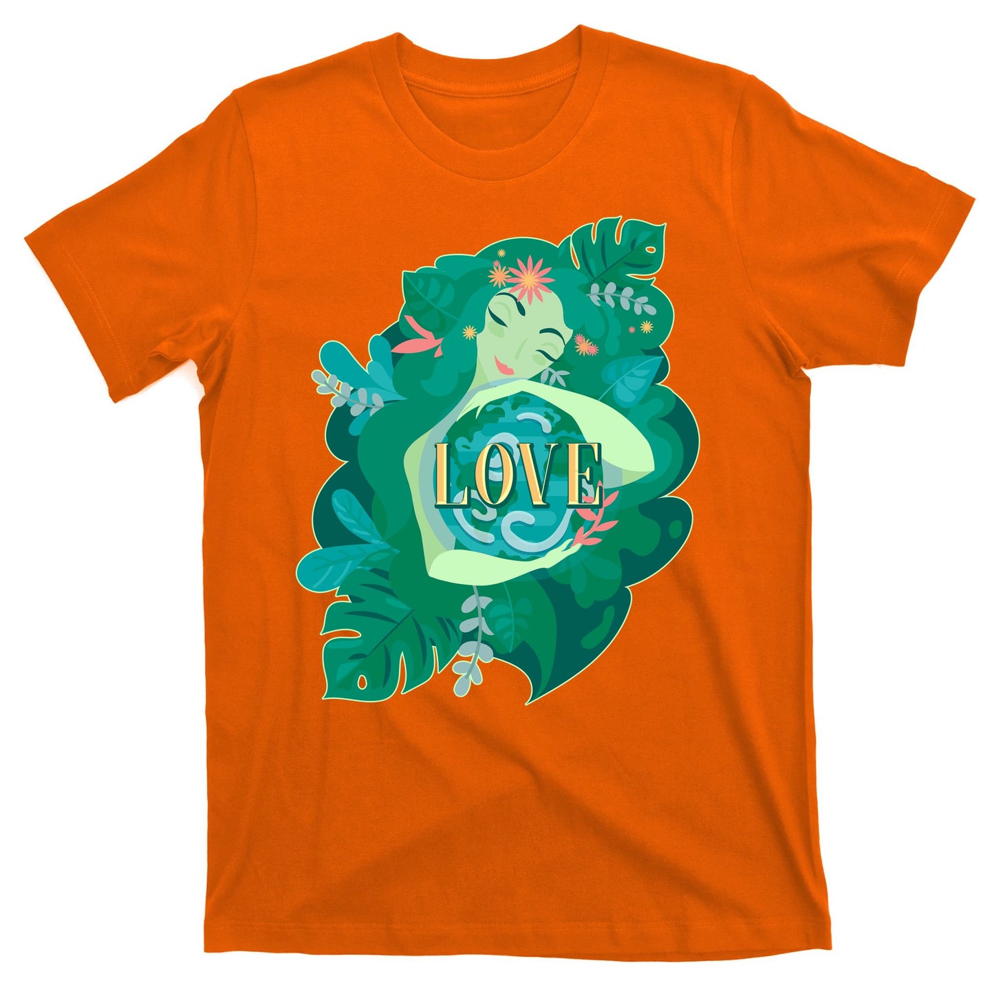 Mother Earth Hugging Earth Love Earth Day T-Shirt
