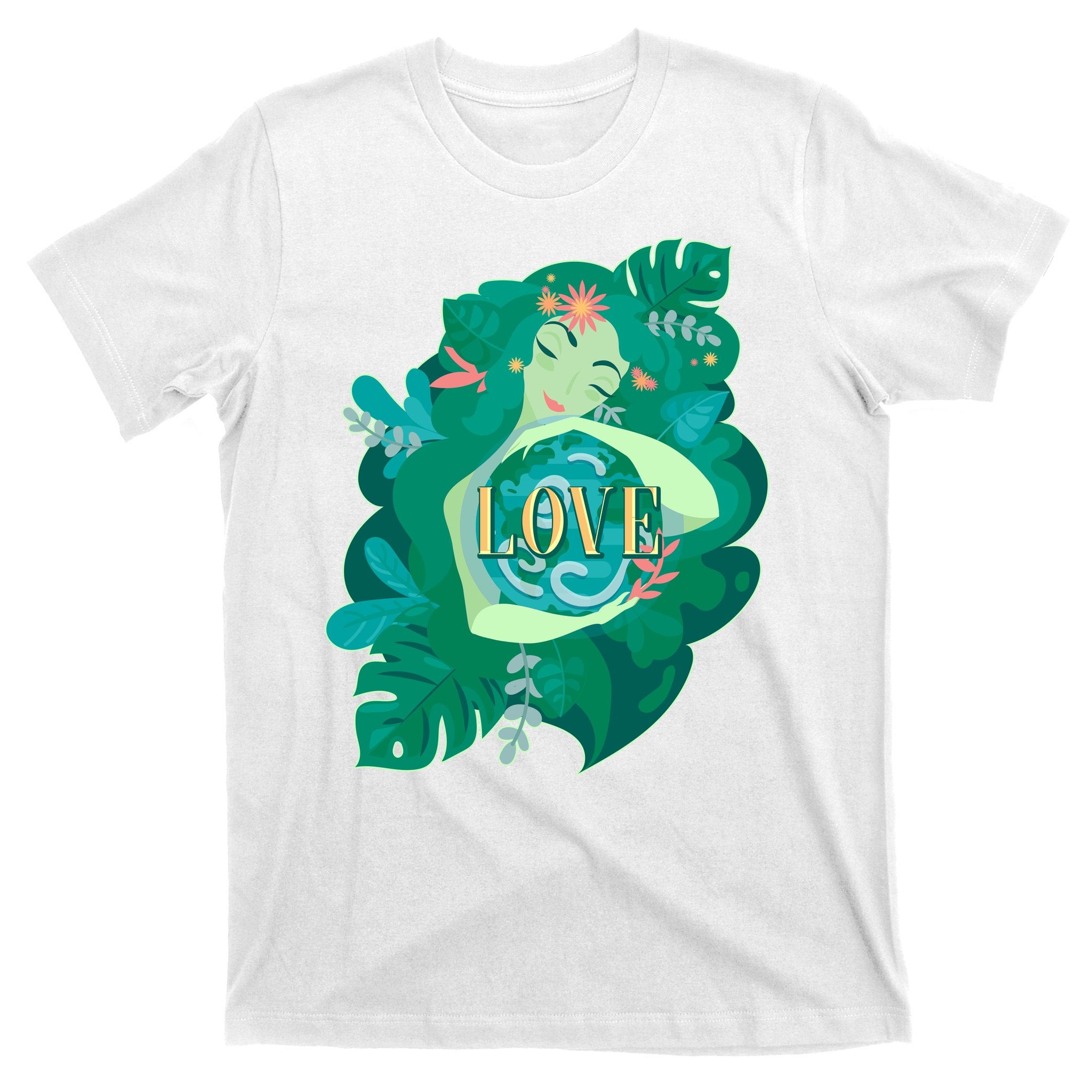 Mother Earth Hugging Earth Love Earth Day T-Shirt