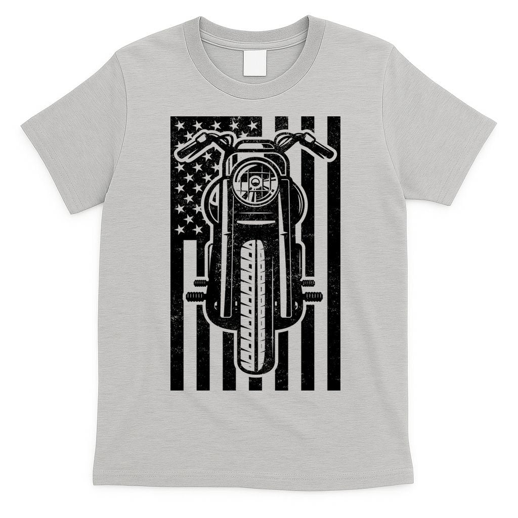 Motorcycle Biker USA Flag T-Shirt