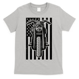 Motorcycle Biker USA Flag T-Shirt