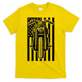 Motorcycle Biker USA Flag T-Shirt