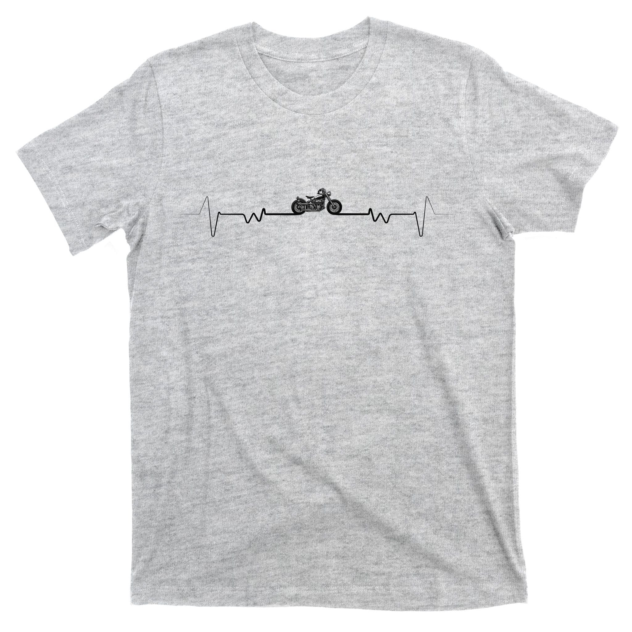 Motorcycle Heartbeat Pulse Biker T-Shirt
