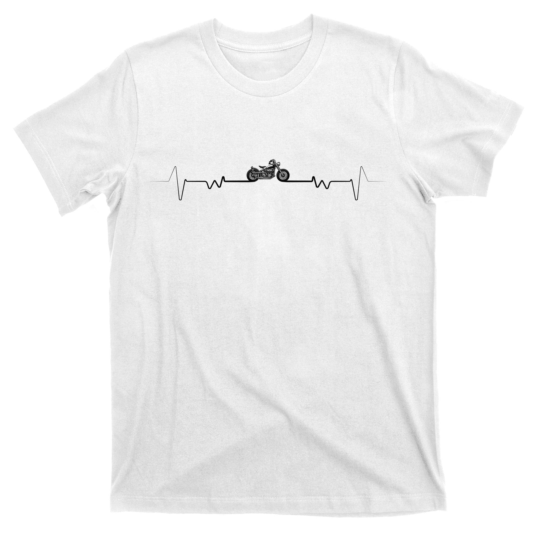 Motorcycle Heartbeat Pulse Biker T-Shirt