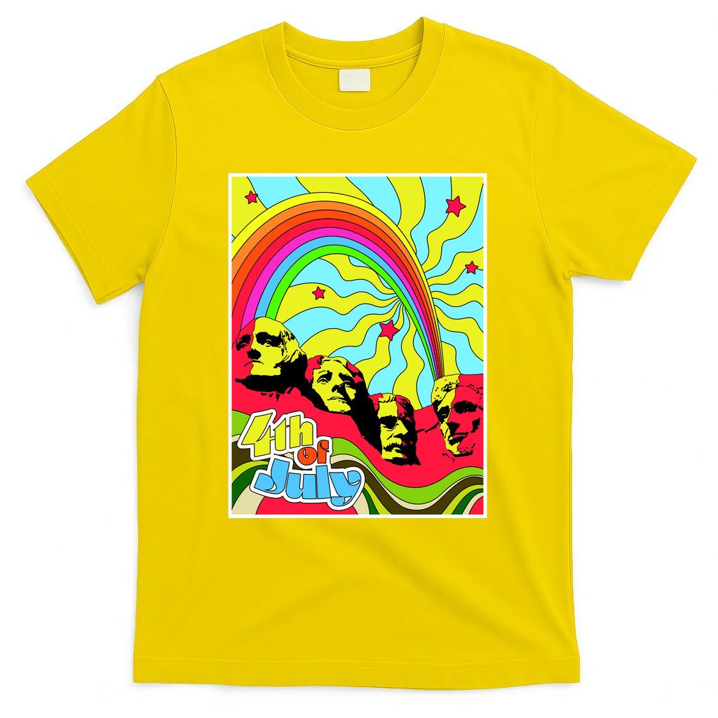 Mount Rushmore 4th of July Abstract T-Shirt