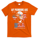 My Pronouns Are USA George Washington 4th Of July US American Flag T-Shirt