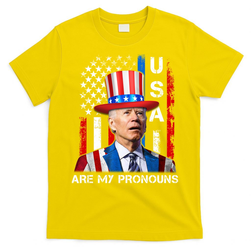 My Pronouns Are USA Joe Biden 4th Of July US American Flag T-Shirt